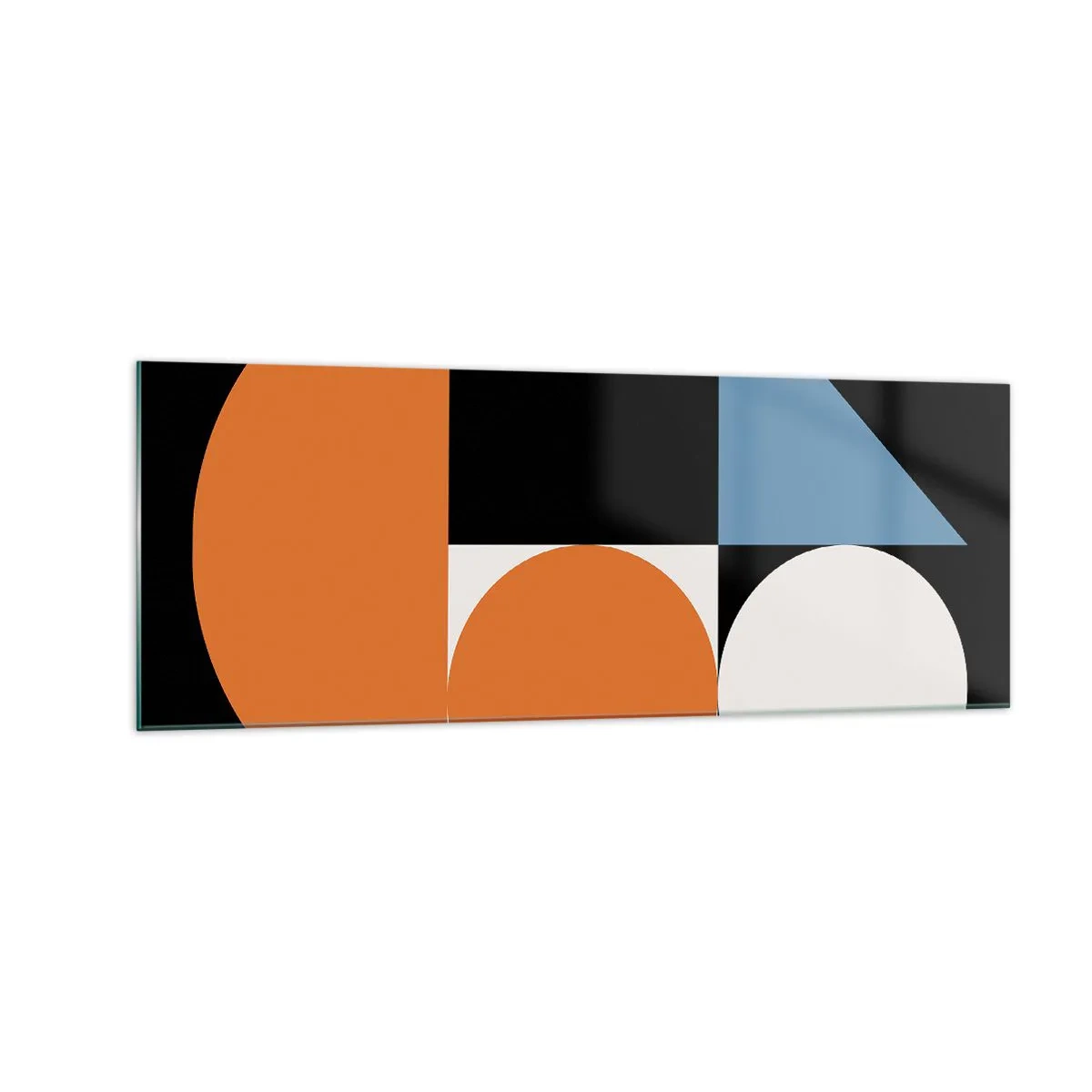 Quadro em vidro - Disposição das figuras - 140x50 cm