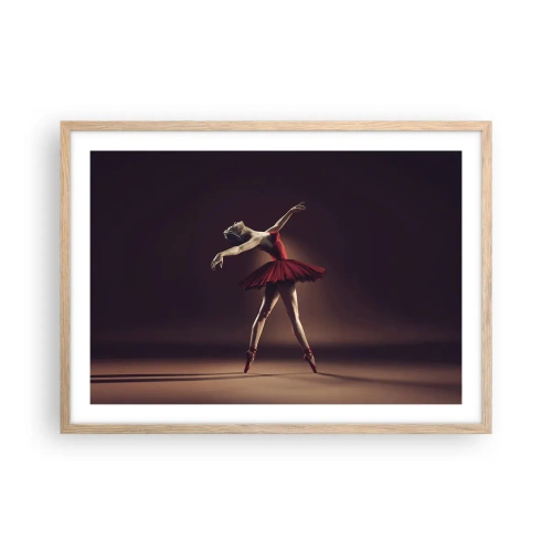 Pôster com moldura de carvalho claro - Prima ballerina - 70x50 cm