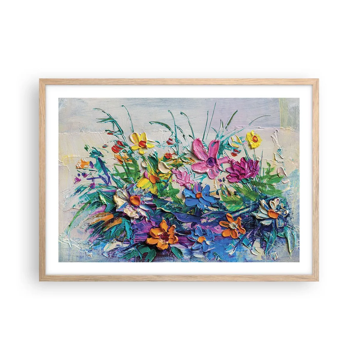 Pôster com moldura de carvalho claro - Não é de todo natureza morta - 70x50 cm