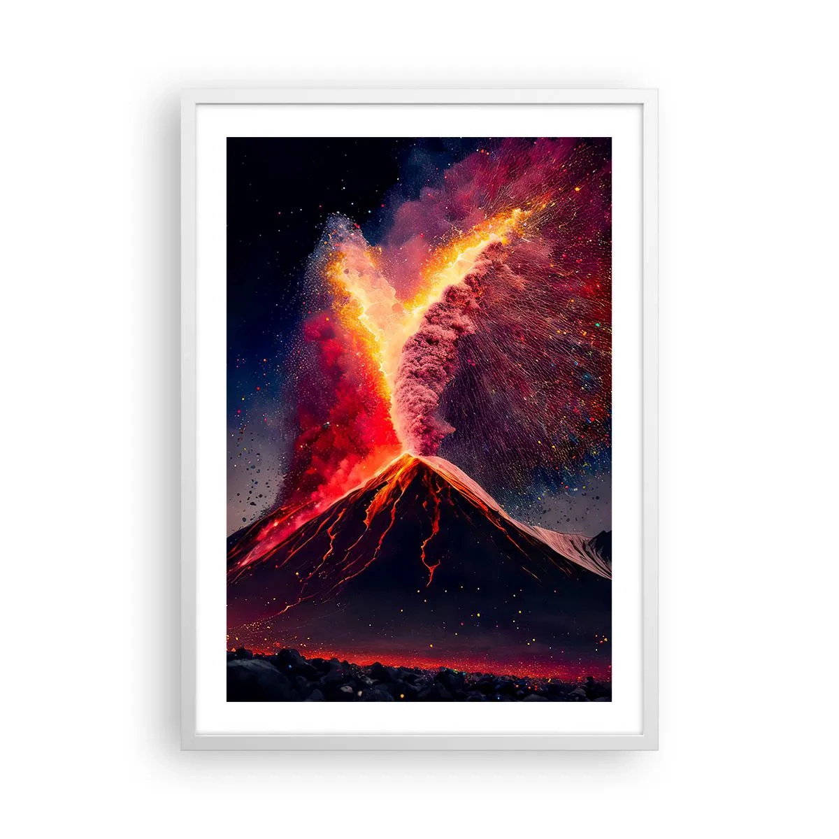 Pôster em moldura branca - Beleza e terror - 50x70 cm