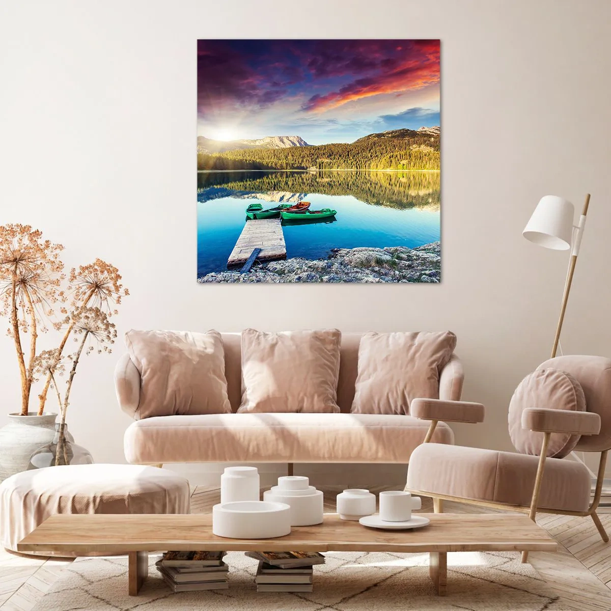 Quadro em tela - Sobre a água tão lisa como um espelho - 60x60 cm