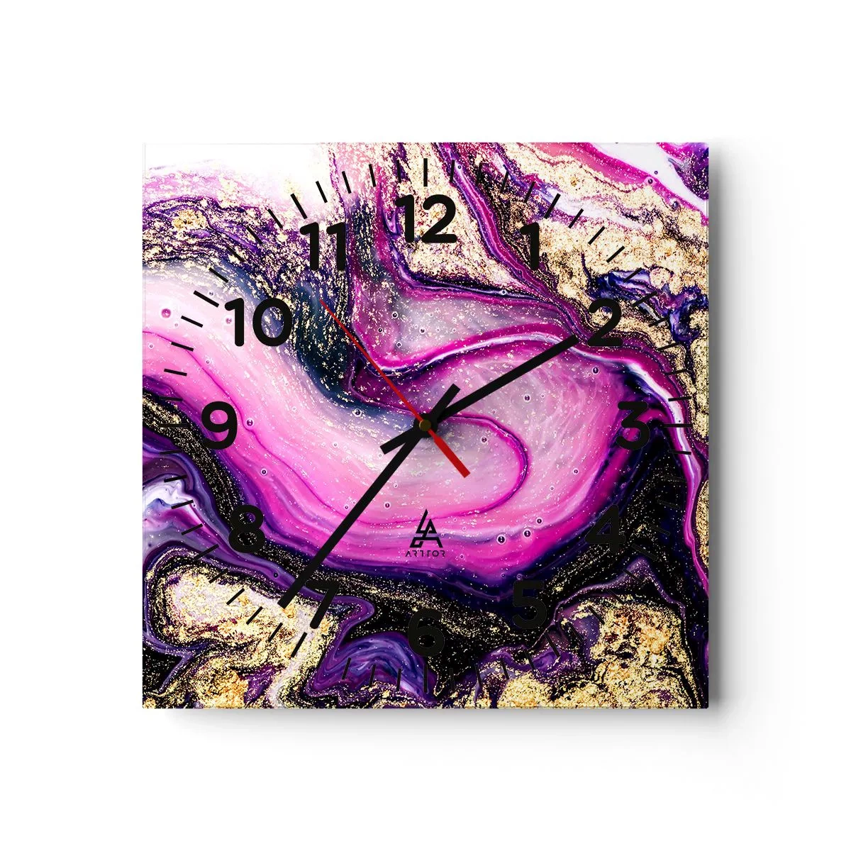 Relógio de parede - Relógio em vidro - Um momento nos bastidores - 40x40 cm