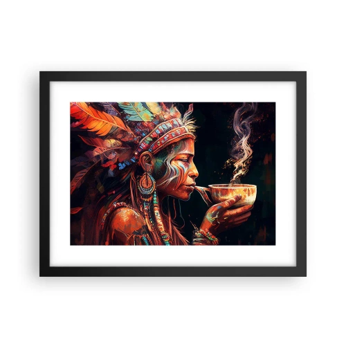 Pôster com moldura preta - Ritual mágico - 40x30 cm