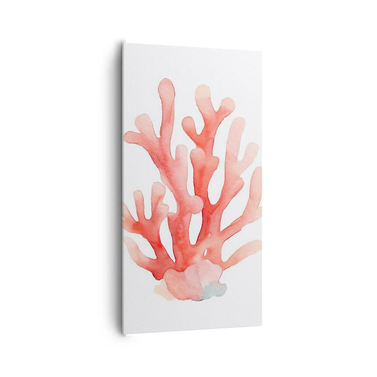 Quadro em tela - Coral de cor coral - 65x120 cm