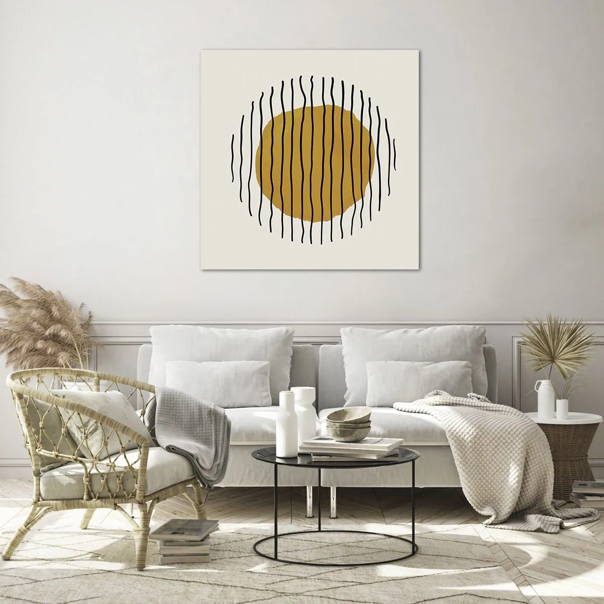 Quadro em vidro - Abstração a tremer com o calor - 70x70 cm