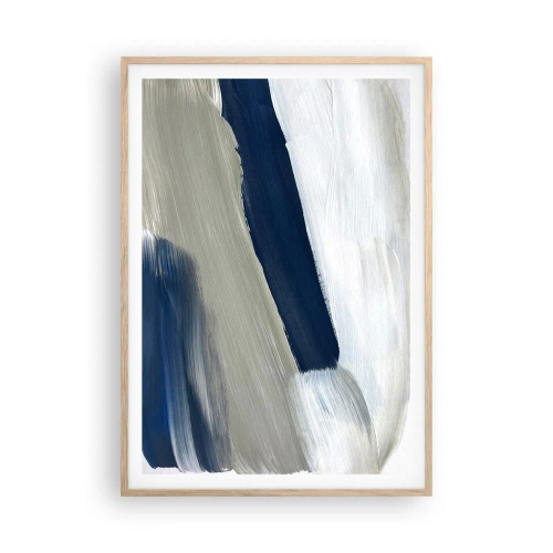 Pôster com moldura de carvalho claro - Encontro com a brancura - 70x100 cm