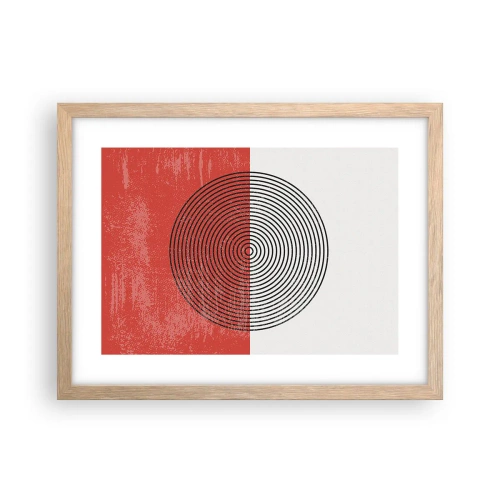 Pôster com moldura de carvalho claro - Direto ao ponto - 40x30 cm