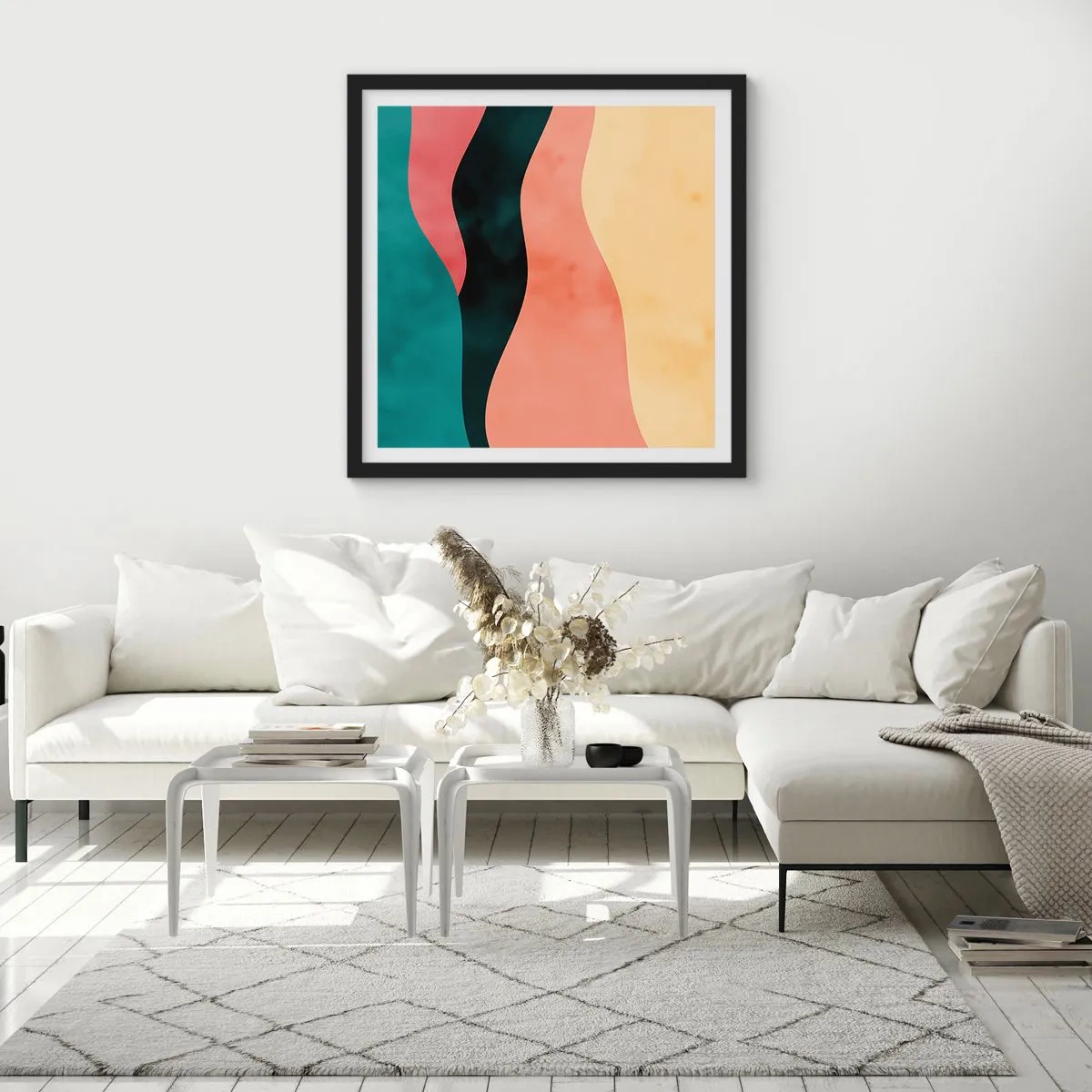 Pôster com moldura preta - Incompatibilidade compatível - 50x50 cm