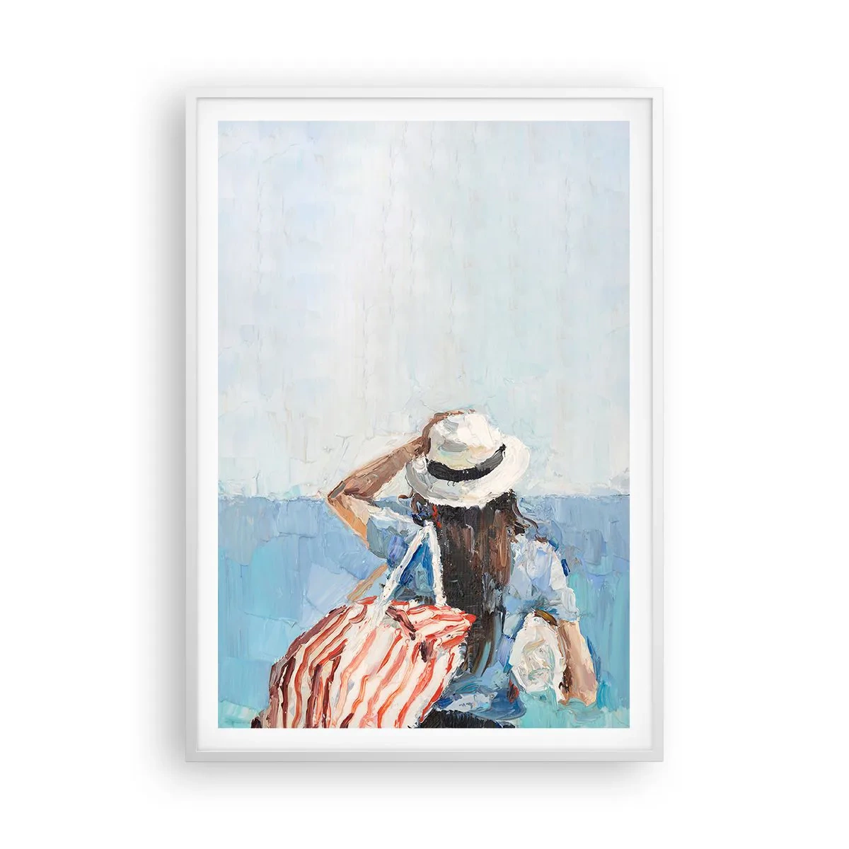 Pôster em moldura branca - Bem-vindo às suas férias - 70x100 cm