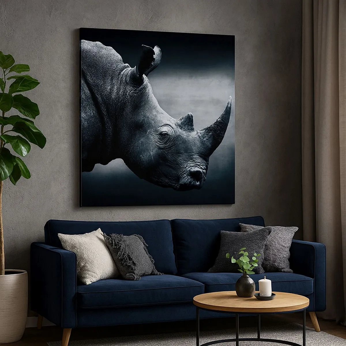 Quadro em tela - Perfil direito - 30x30 cm