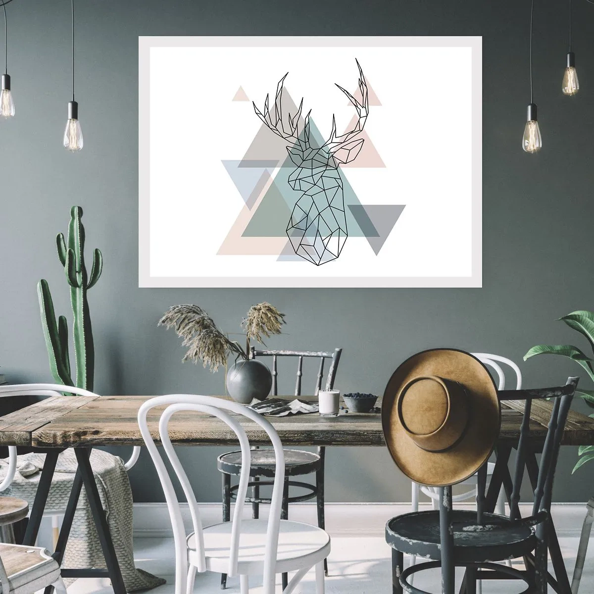Pôster - Numa floresta geométrica - 91x61 cm