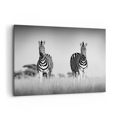 Quadro em tela - De fato, o mundo é a preto e branco - 120x80 cm