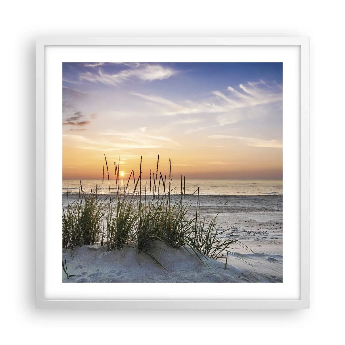 Pôster em moldura branca - Olhe, pense, sinta - 50x50 cm