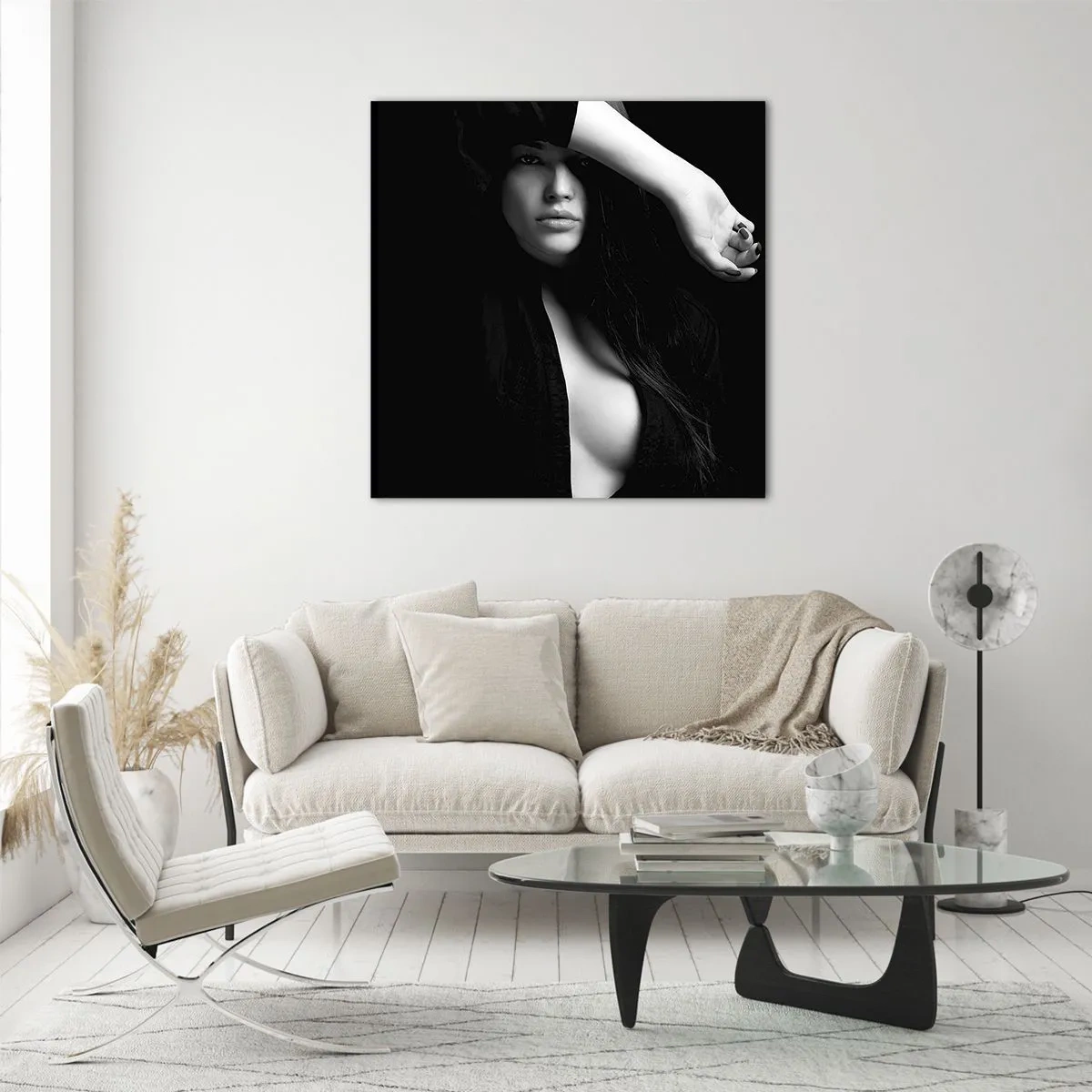 Quadro em vidro - Escola de sedução - 60x60 cm