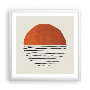 Pôster em moldura branca - No clima japonês - 50x50 cm