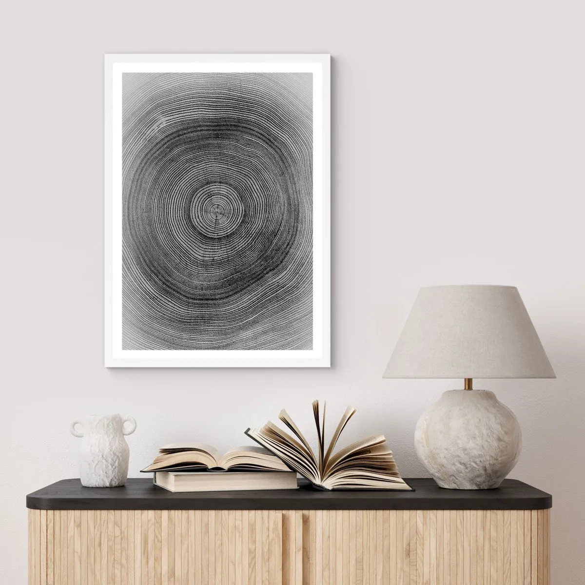 Pôster em moldura branca - Sinal dos tempos - 50x70 cm