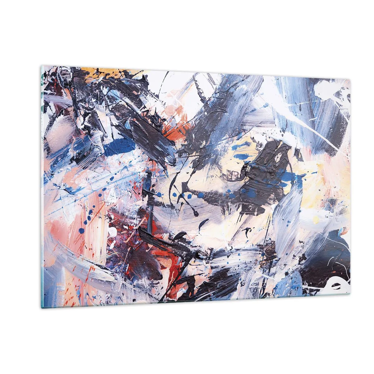 Quadro em vidro - Dança louca da abstração - 120x80 cm