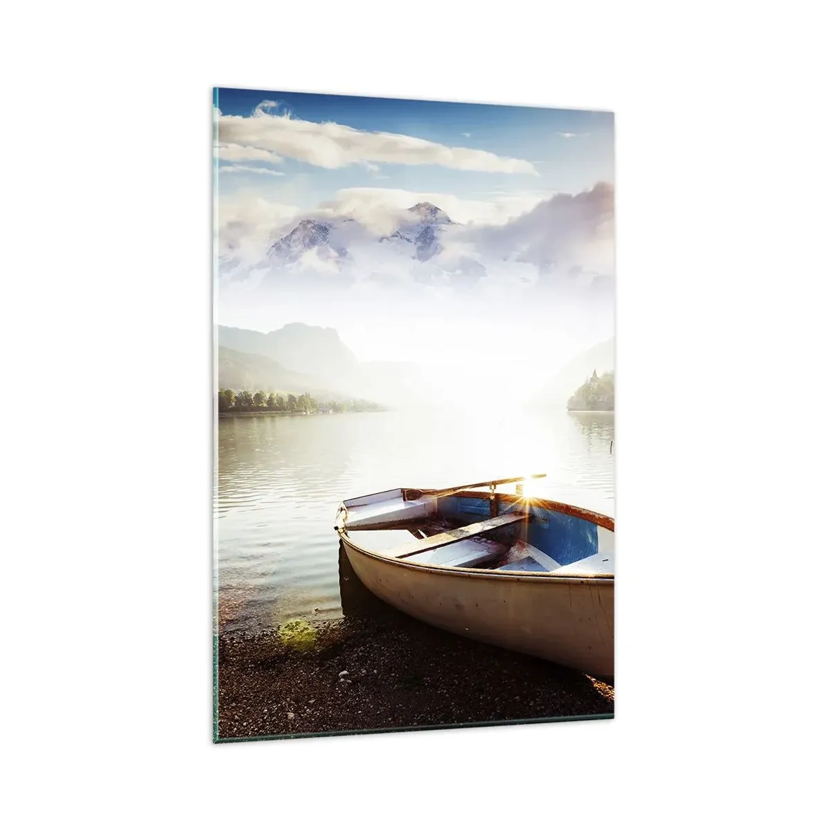 Quadro em vidro - Sobre águas grandes e límpidas - 80x120 cm