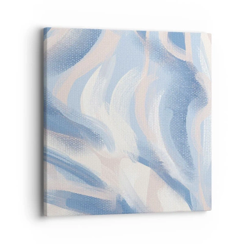 Quadro em tela - Ondas azuis - 40x40 cm