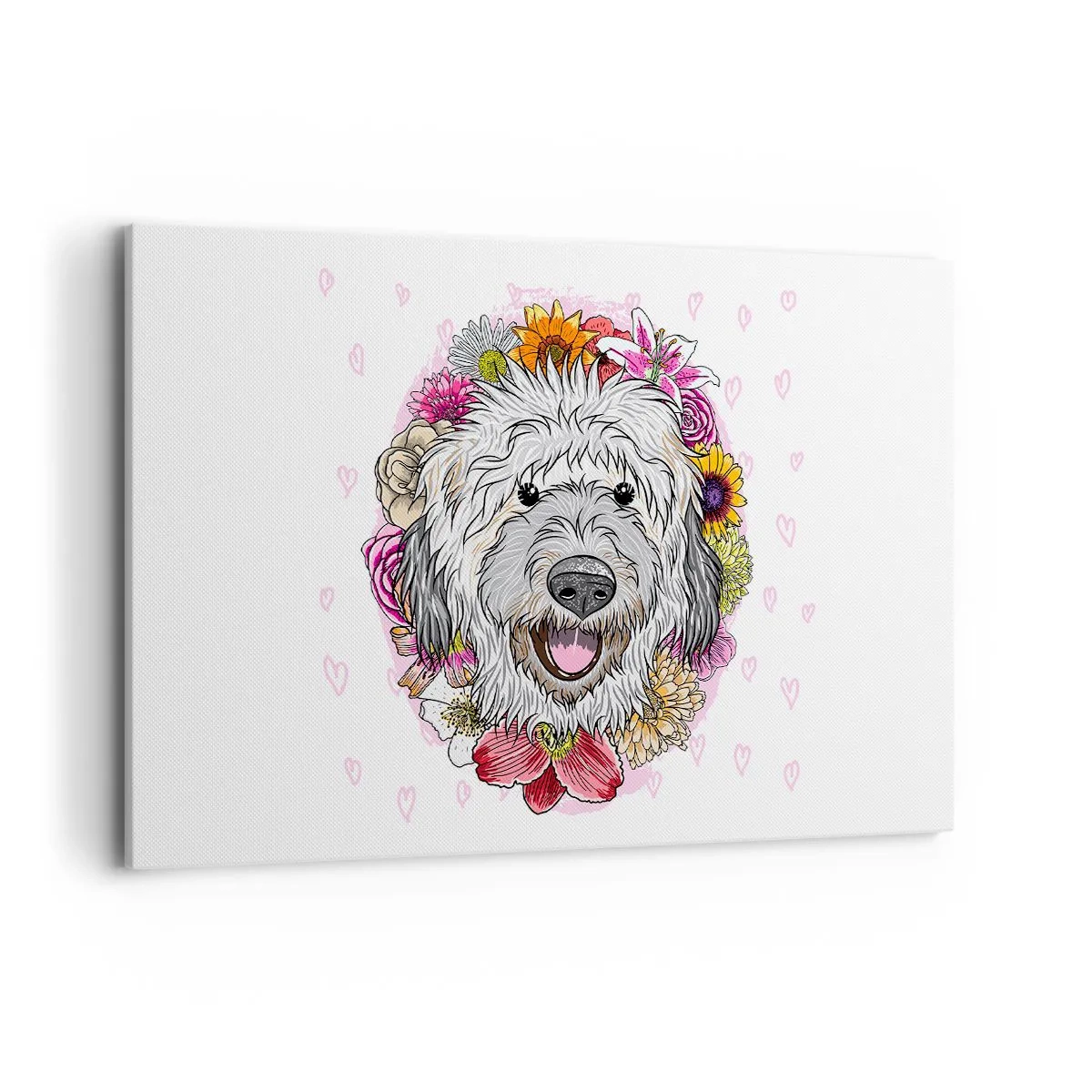 Quadro em tela - Alegria de cachorrinho - 120x80 cm