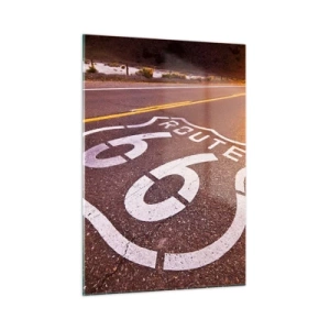 Quadro em vidro - A famosa estrada 66 - 50x70 cm