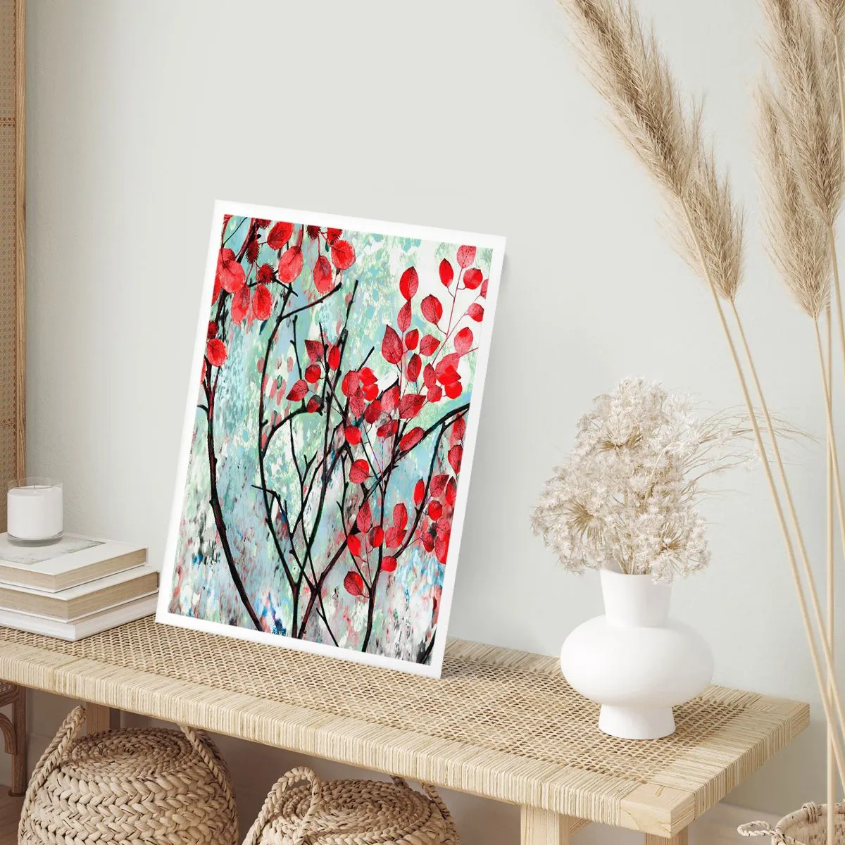 Pôster - Árvore em escarlate - 61x91 cm