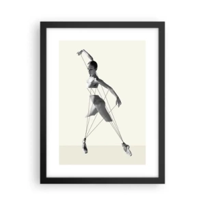 Pôster com moldura preta - No teatro do mundo - 30x40 cm