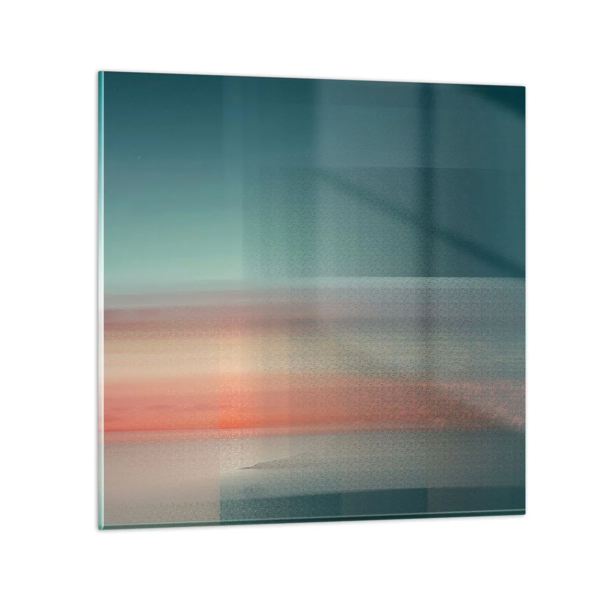 Quadro em vidro - Resumo: ondas de luz - 30x30 cm