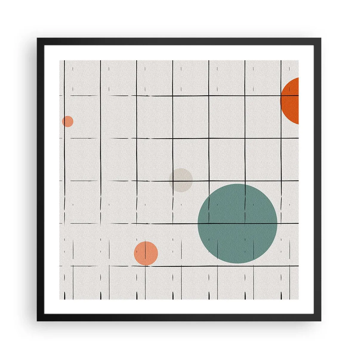 Pôster com moldura preta - Encurralado. Nós ou eles? - 60x60 cm