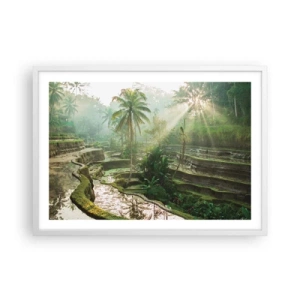 Pôster em moldura branca - Crescer ao sol - 70x50 cm