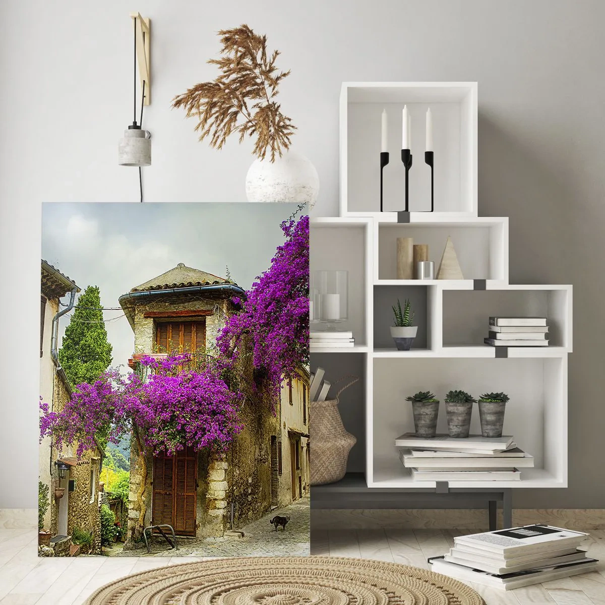 Quadro em vidro - Sob um dossel de flores - 50x70 cm