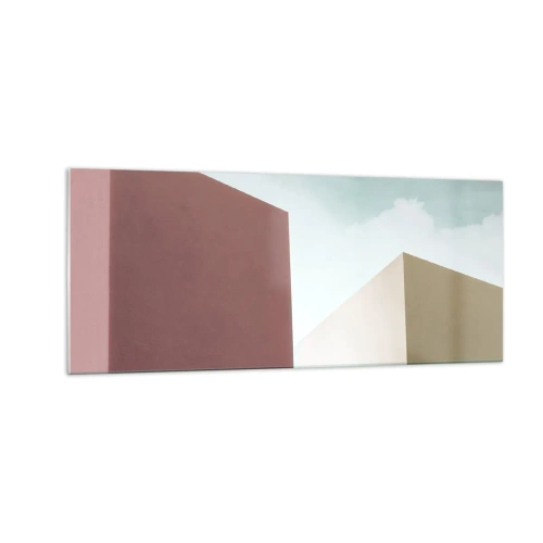 Quadro em vidro - A geometria de um verão ensolarado - 100x40 cm