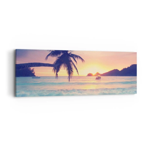 Quadro em tela - Noite na baía - 90x30 cm