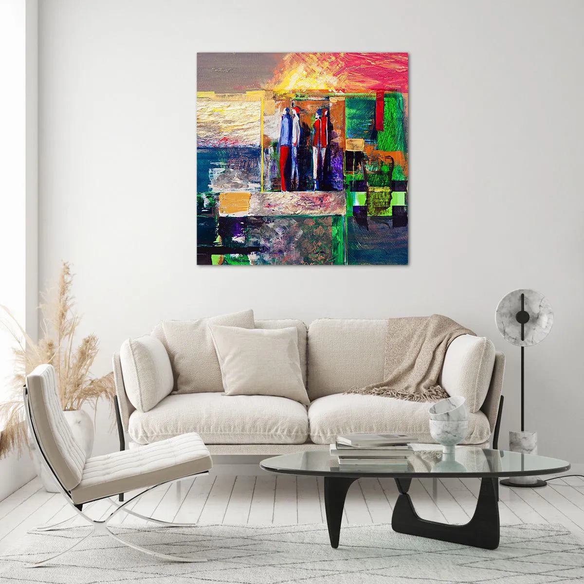 Quadro em vidro - Relacionamentos e emoções - 50x50 cm