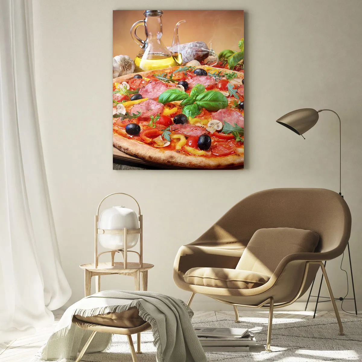 Quadro em vidro - Com um sabor verdadeiramente italiano - 50x70 cm