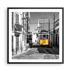 Pôster com moldura preta - O Espírito de Lisboa - 60x60 cm