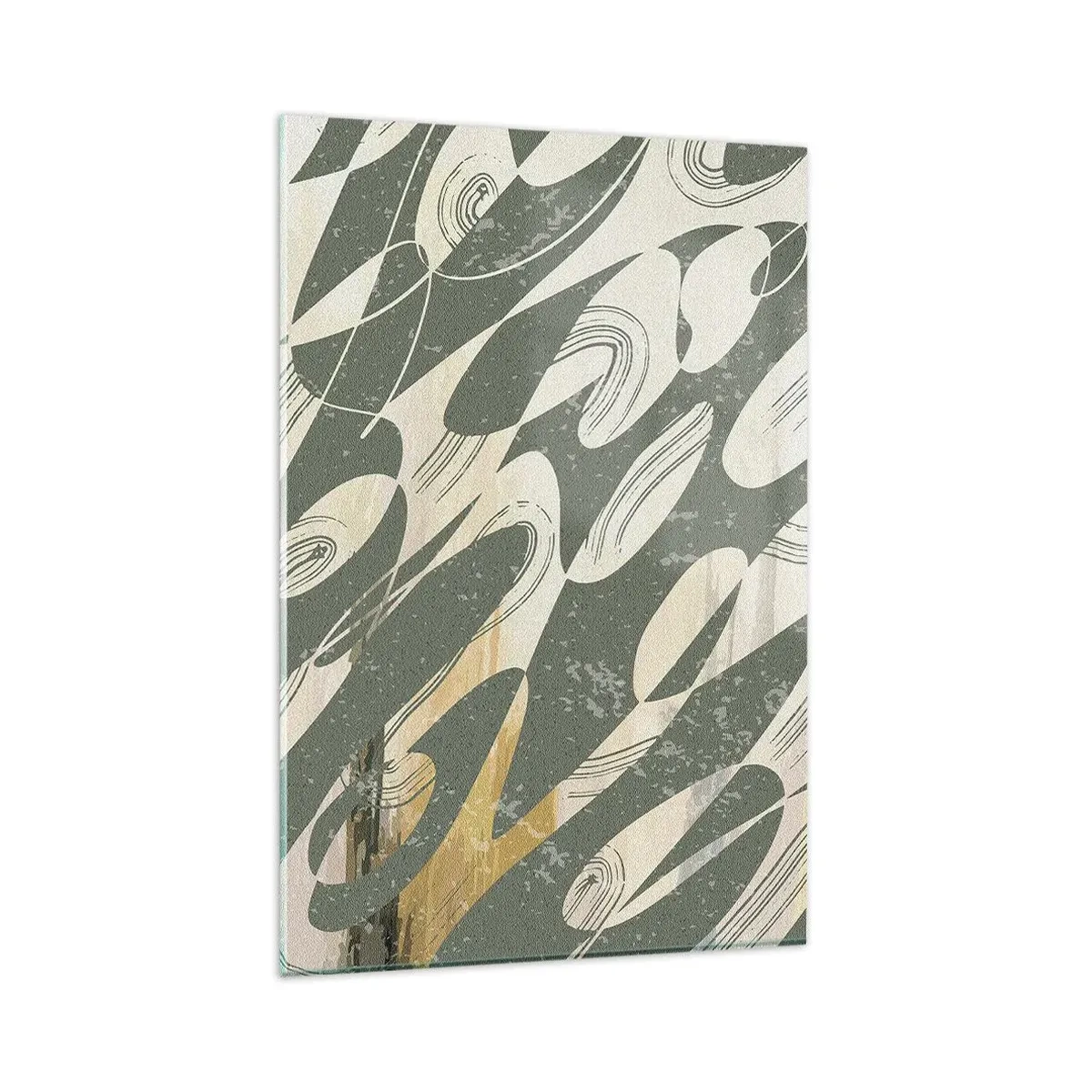 Quadro em vidro - Abstração rítmica - 80x120 cm