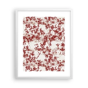 Pôster em moldura branca - Como chita antiga - 40x50 cm