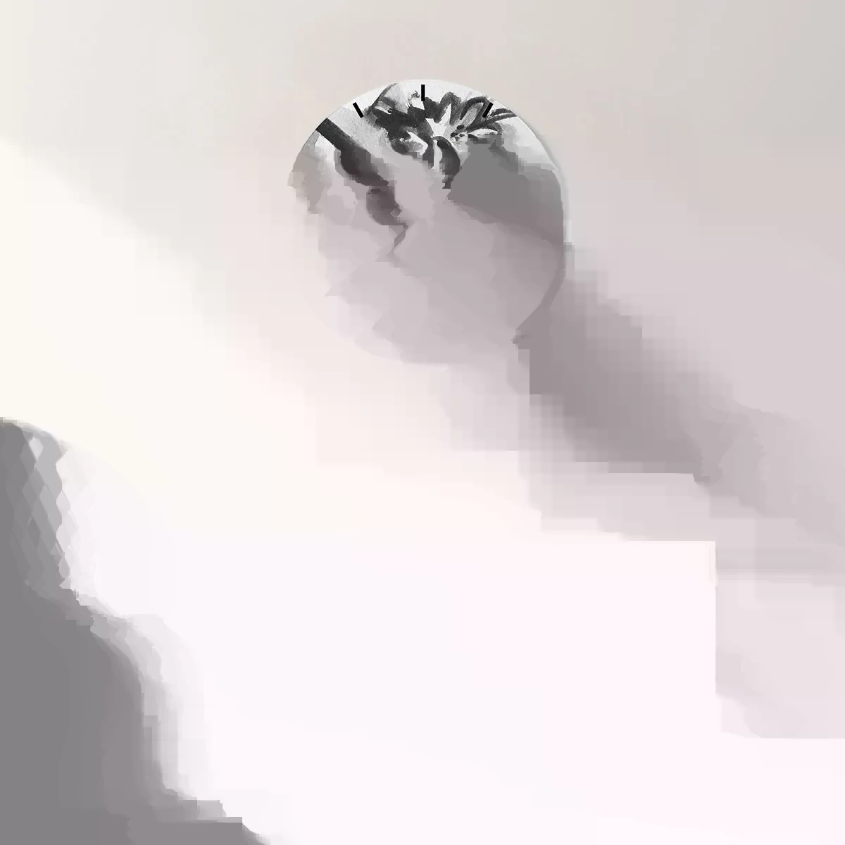 Relógio de parede - Relógio em vidro - Uma dama com caráter - 40x40 cm