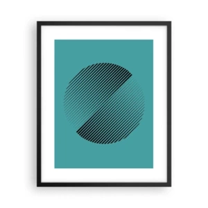 Pôster com moldura preta - Círculo – uma variação geométrica - 40x50 cm