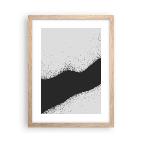 Pôster com moldura de carvalho claro - Equilíbrio suave - 30x40 cm