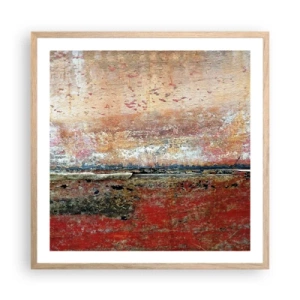 Pôster com moldura de carvalho claro - Talvez seja o mar - 60x60 cm