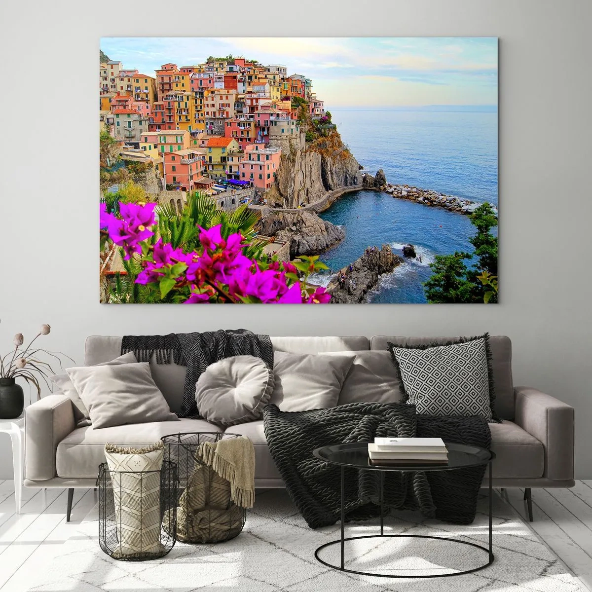 Quadro em vidro - A cidade que sorri - 120x80 cm