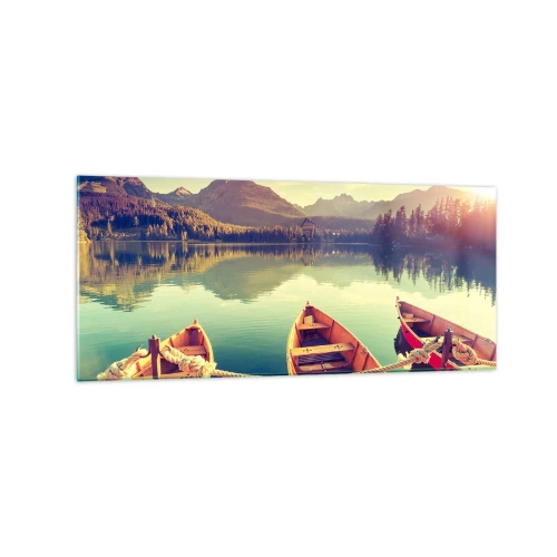 Quadro em vidro - Viver de acordo com as suas leis - 120x50 cm