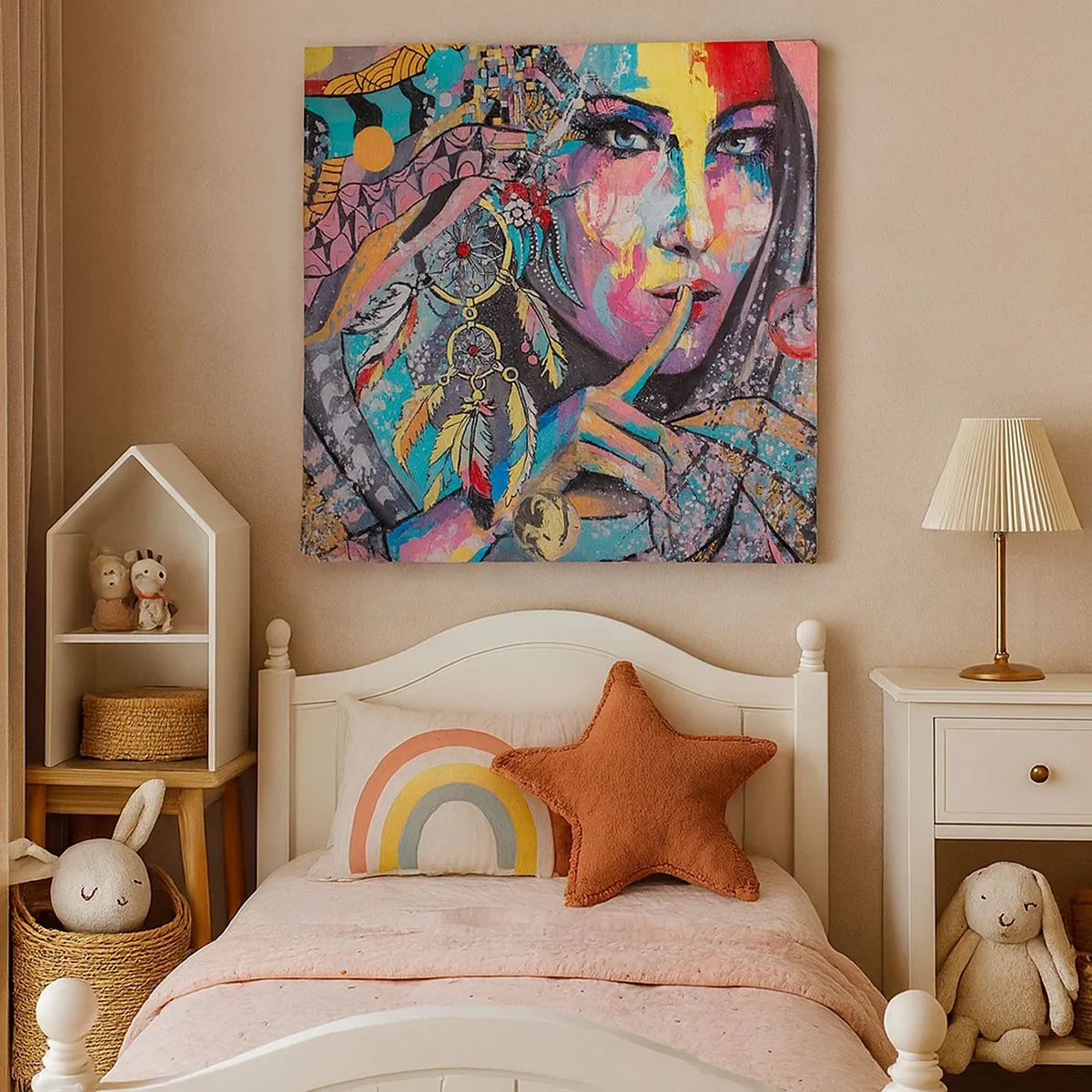 Quadro em tela - Fique em silêncio até compreender - 30x30 cm