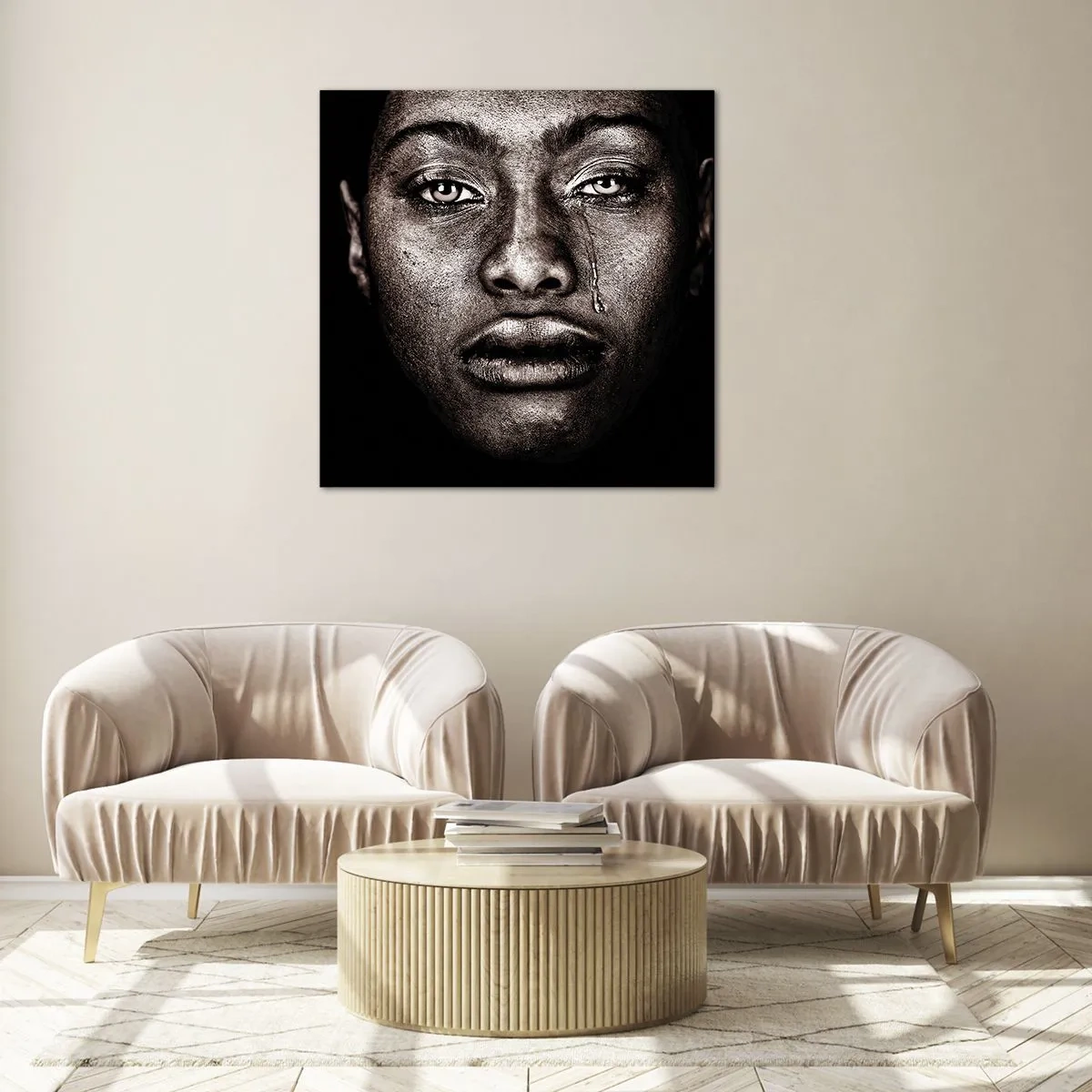 Quadro em vidro - Uma lágrima - 50x50 cm