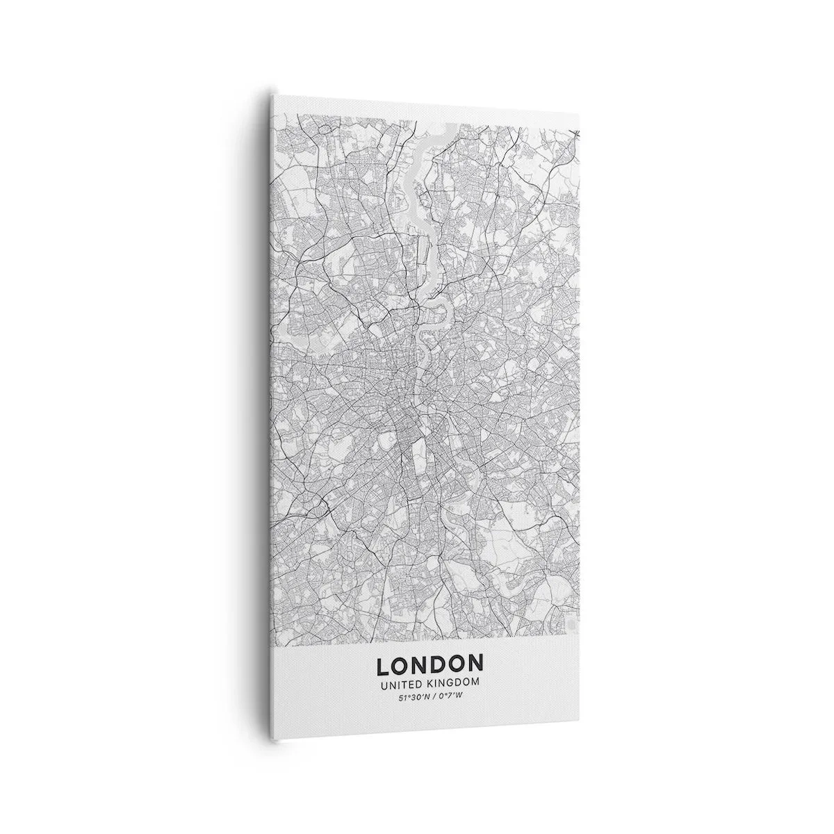 Quadro em tela - Mapa do labirinto de Londres - 65x120 cm