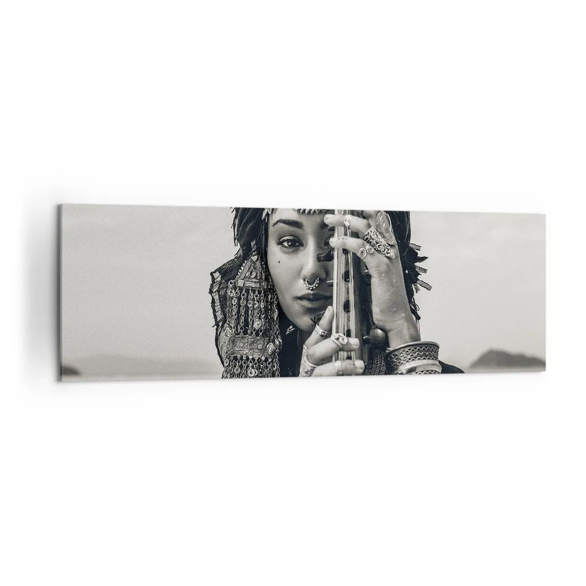 Quadro em tela - A própria música oriental - 160x50 cm