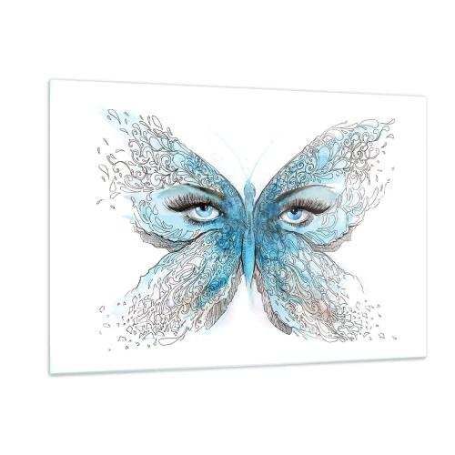 Quadro em vidro - Borboleta eros - 120x80 cm