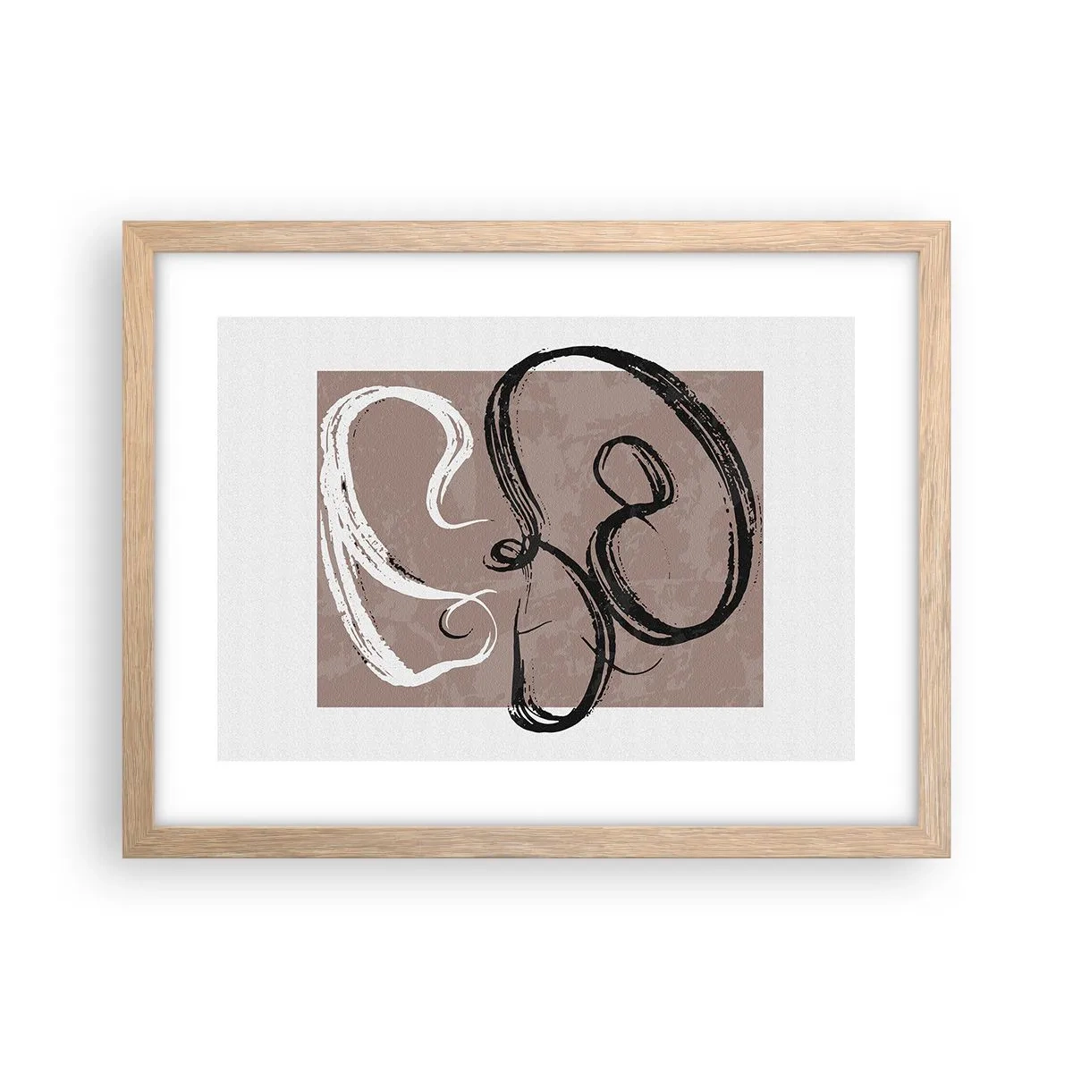 Pôster com moldura de carvalho claro - Composição – a busca pela plenitude - 40x30 cm